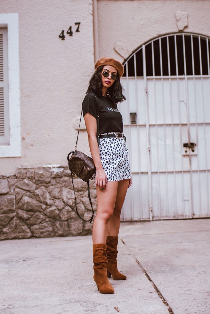 Dalmatian Print Skirt Outfit