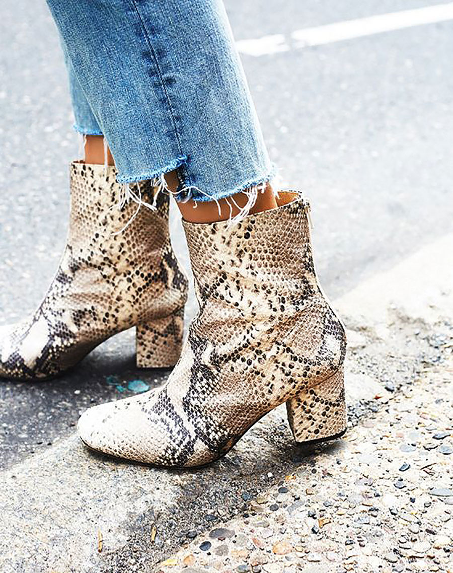 animal print booties outfit